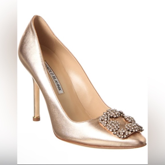 Manolo Blahnik Copper Hangisi Heels - Picture 1 of 14